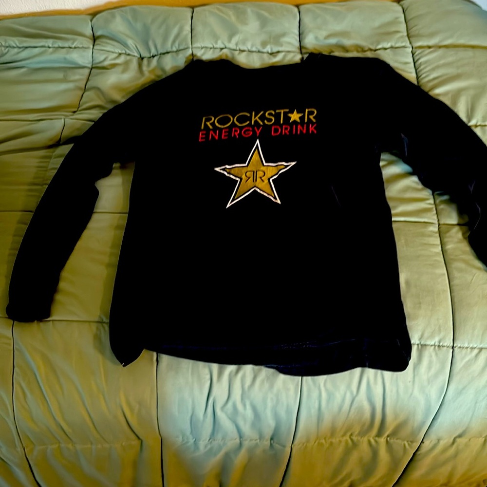 Rockstar energy, drink, brand T-shirt, black size large